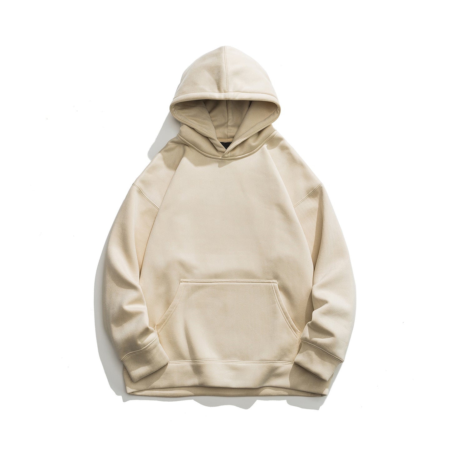 Suede No Hat Rope Hooded Sweater For Men