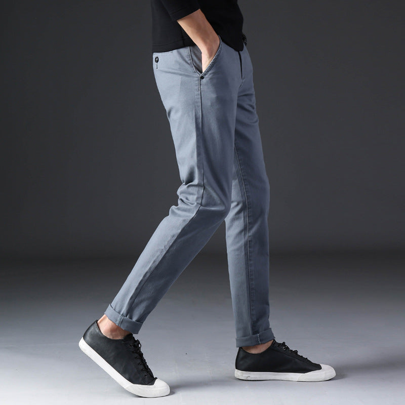 Casual Trousers Slim Fit Straight Men